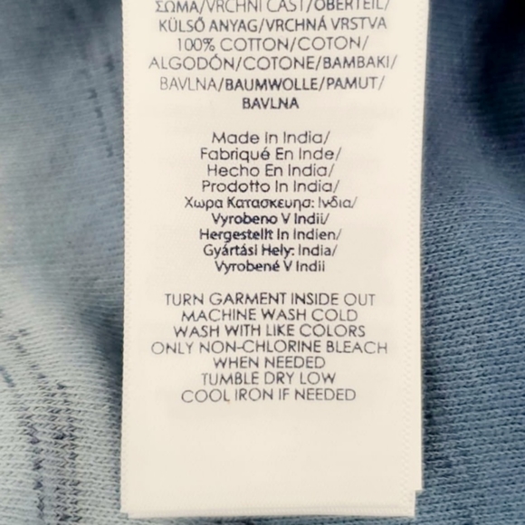 Chaps blue and white 3/4 sleeve sweatshirt - Picture 4 of 4